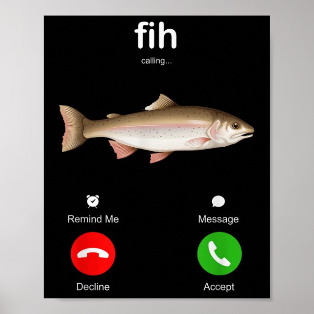Fih Calling Remind Me Message Decline Accept Phone Poster (Front)
