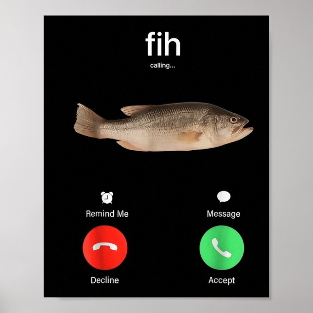 Fih Calling Remind Me Message Decline Accept Phone Poster (Front)