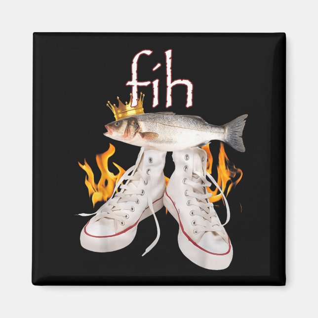 Fih Scute Ss Cute Sss Fish Funny Misspelled Fish M Magnet (Front)