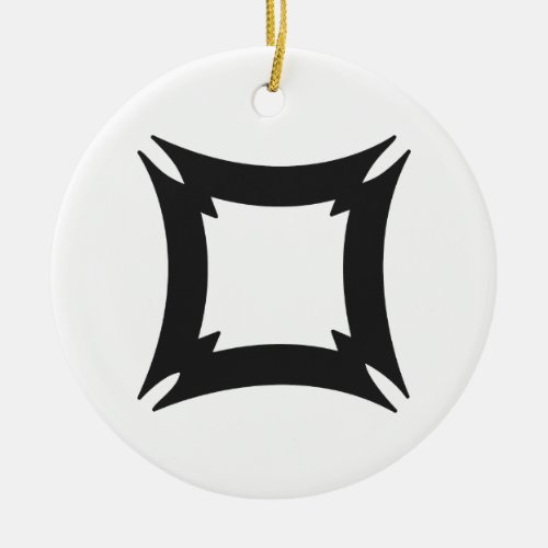 FIHANKRA  Adinkra Symbol of Security and Safety Ceramic Ornament