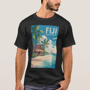 Fiji Beach Hut Travel Art Vintage T-Shirt