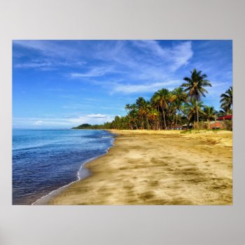 Fiji Beach Sand And Sky Poster by Classicville at Zazzle