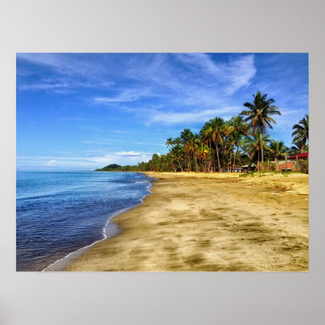 Fiji Beach Sand and Sky Poster (Front)