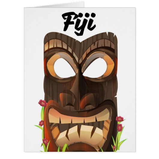 Fiji carved mask cards (Front)
