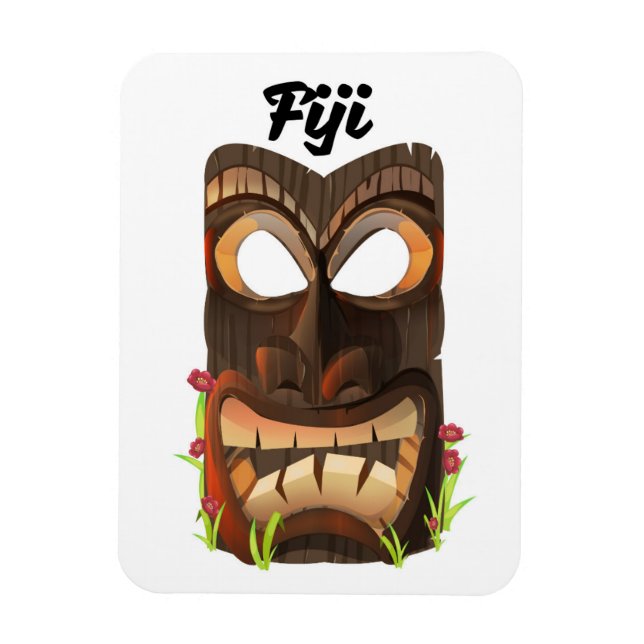 Fiji carved mask magnet (Vertical)