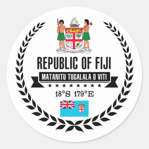 Fiji Classic Round Sticker