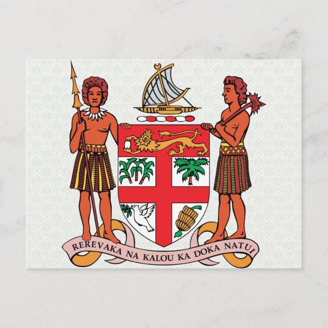 Fiji Coat of Arms detail Postcard (Front)