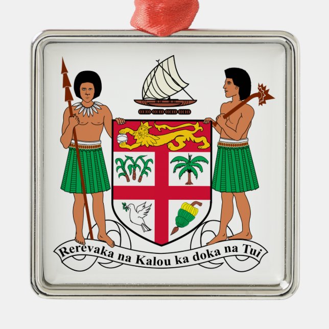 Fiji Coat of Arms Metal Ornament (Front)