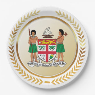 Fiji Coat of Arms Paper Plates