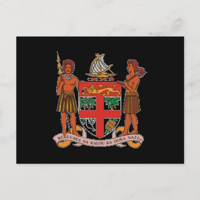 Fiji Coat of Arms Postcard (Front)