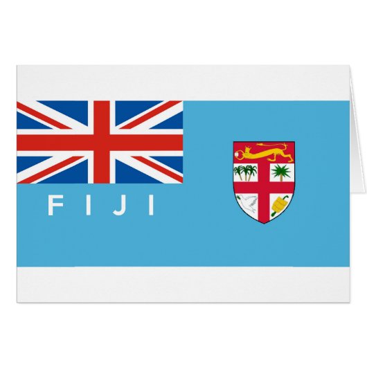 fiji country flag text name cards (Front Horizontal)