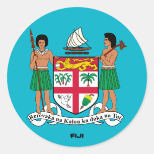 Fiji Crest Round Sticker