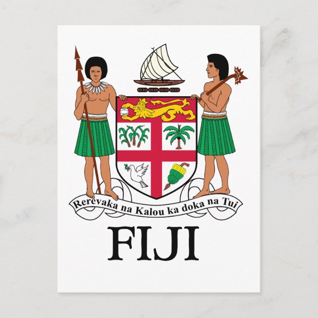 FIJI - emblem / flag / coat of arms / symbol Postcard (Front)