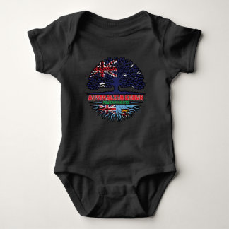 Fiji Fijian Australian Australia Tree Roots Flag Baby Bodysuit