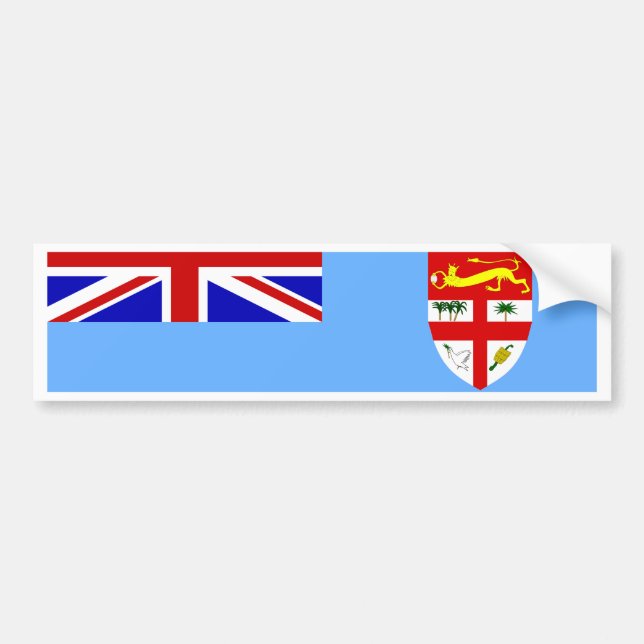 Fiji Flag Bumper Sticker (Front)