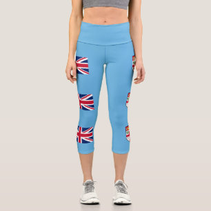 Fiji Flag Capri Leggings
