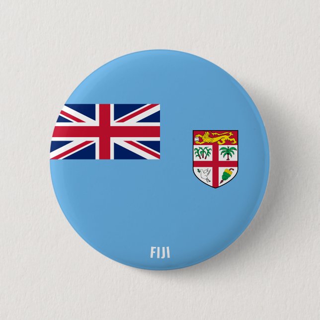 Fiji Flag Charming Patriotic Button (Front)