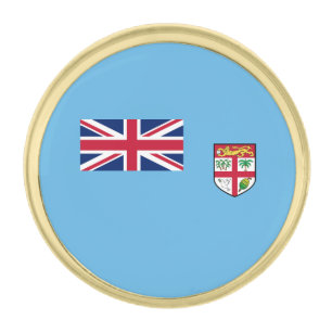 Fiji Flag Gold Finish Lapel Pin