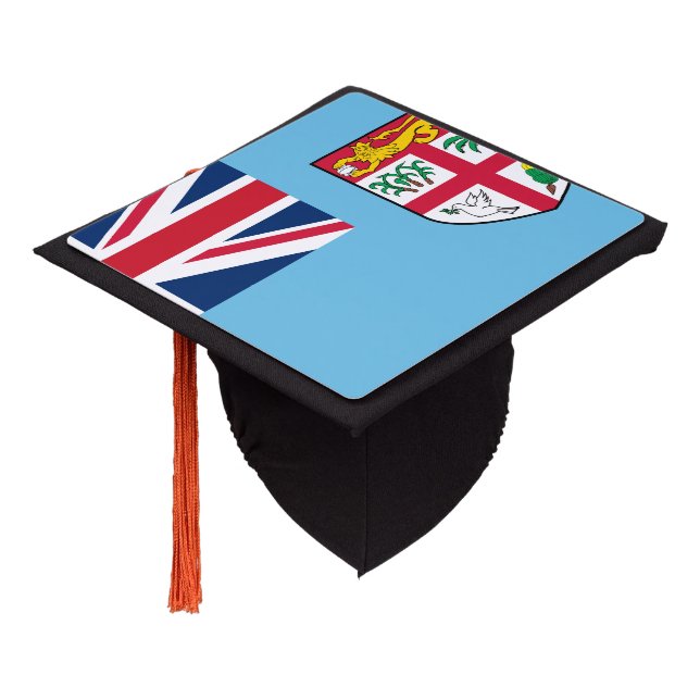 Fiji Flag Graduation Cap Topper (Angled)