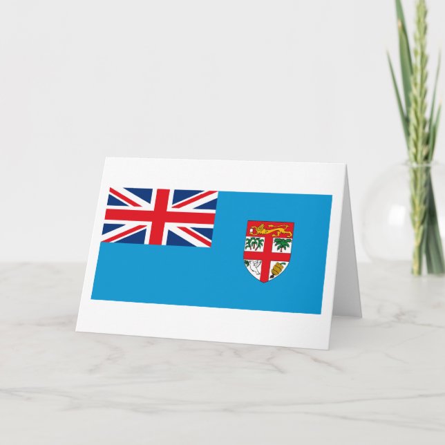 Fiji Flag Greeting Card (Front)