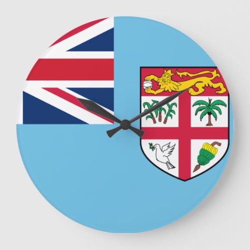 Fiji Flag Large Clock