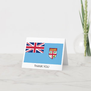 Fiji Flag Letterpress Thank You Card