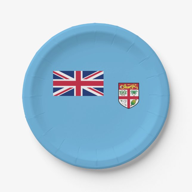 Fiji Flag Paper Plates (Front)