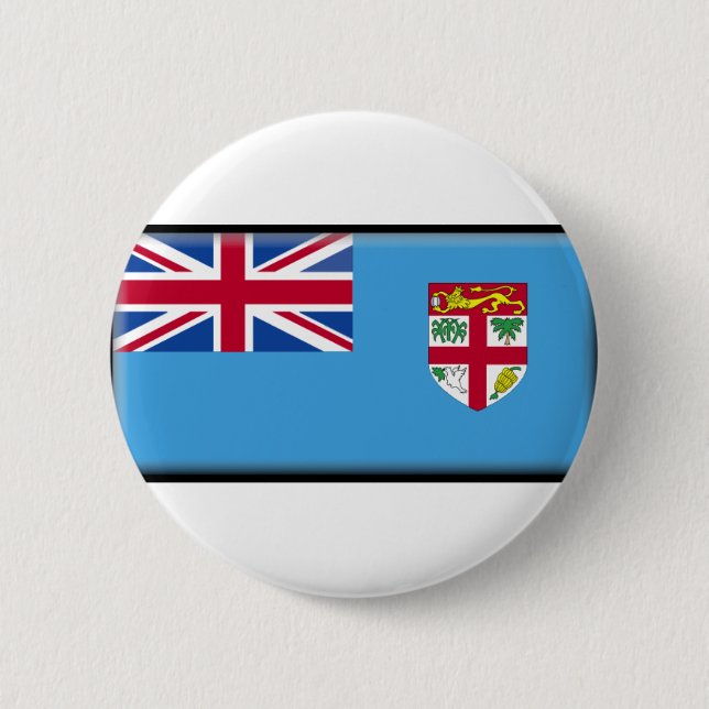 Fiji Flag Pinback Button (Front)