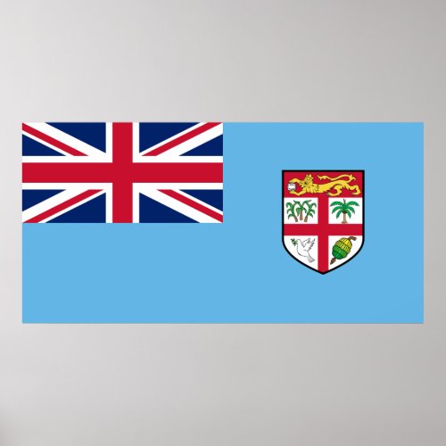 Fiji Flag Poster