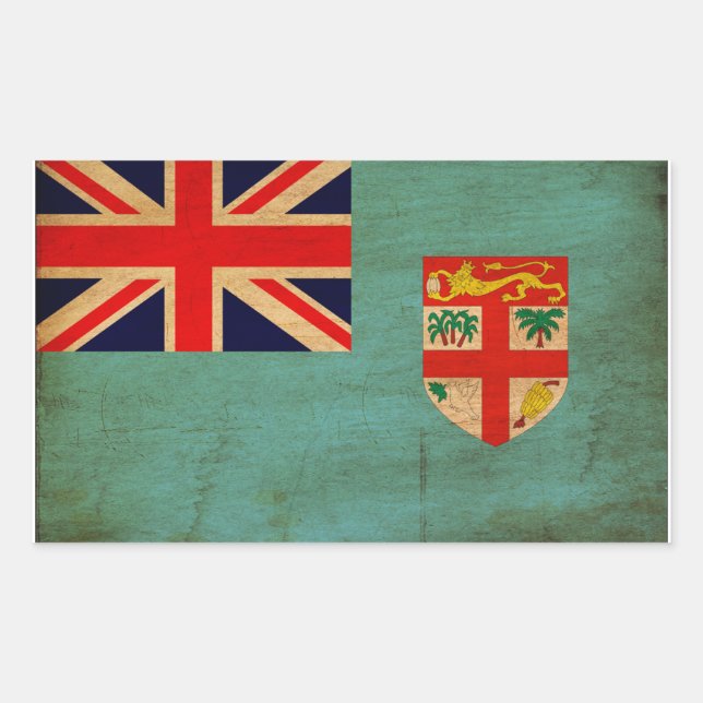 Fiji Flag Rectangular Sticker (Front)