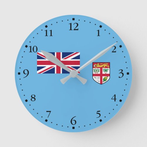 Fiji Flag Round Clock
