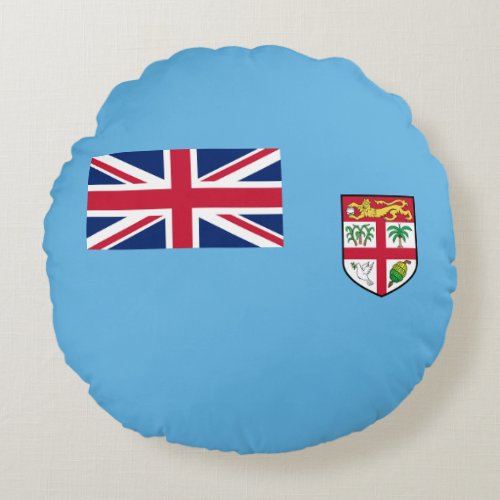 Fiji Flag Round Pillow