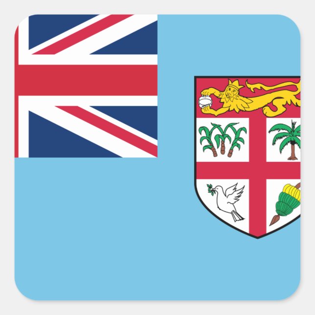 Fiji Flag Square Sticker (Front)