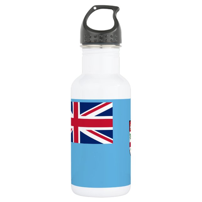 Fiji Flag Stainless Steel Water Bottle (Front)