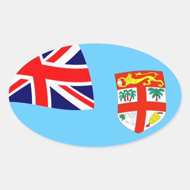 Fiji Flag Sticker (Front)