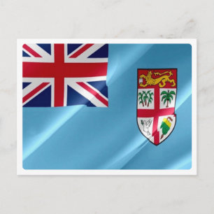 Fiji - Flag Waving - Postcard