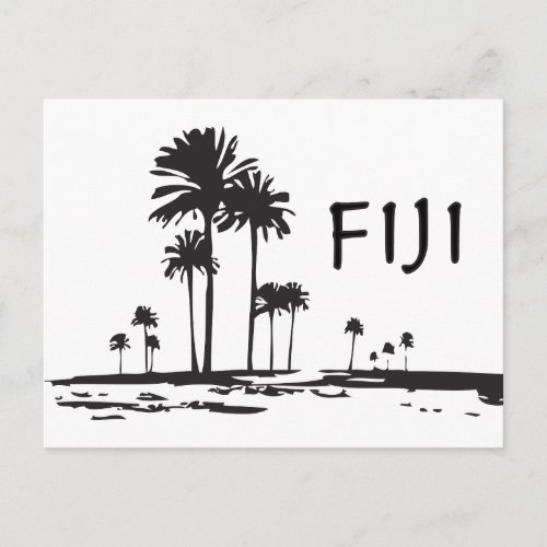 Fiji _ Graphic Palm Trees Postcard