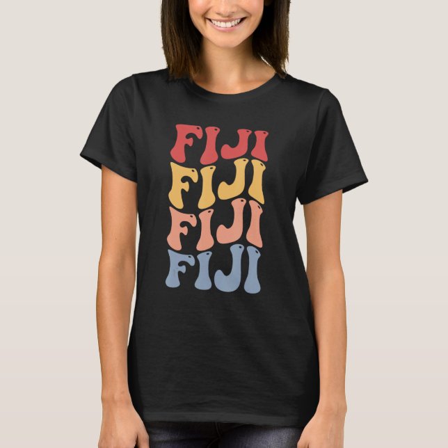 Fiji Groovy Retro Fijian T-Shirt (Front)