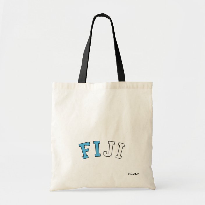 Fiji in National Flag Colors Canvas Bag