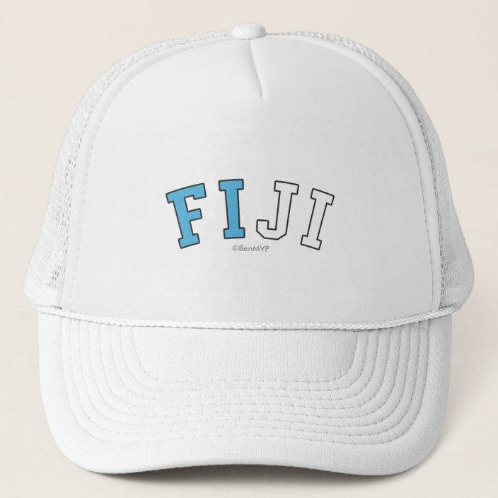 Fiji in National Flag Colors Trucker Hat