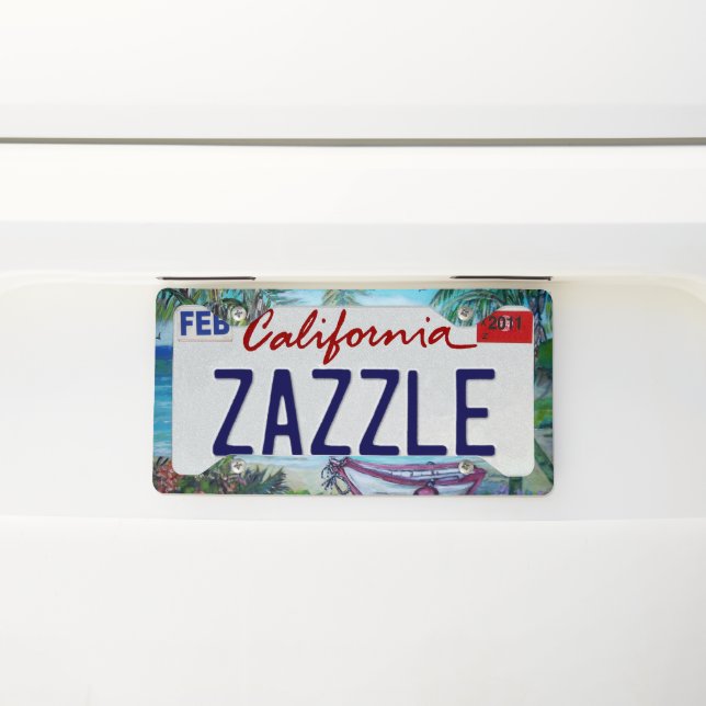 Fiji Island -  License Plate Frame (On Car)