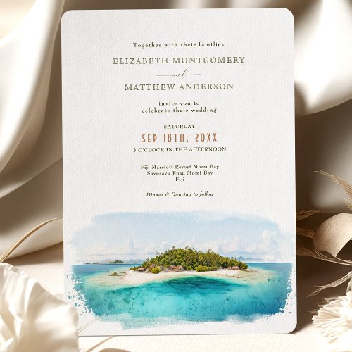 Fiji Island Melanesia Destination Wedding Invitation