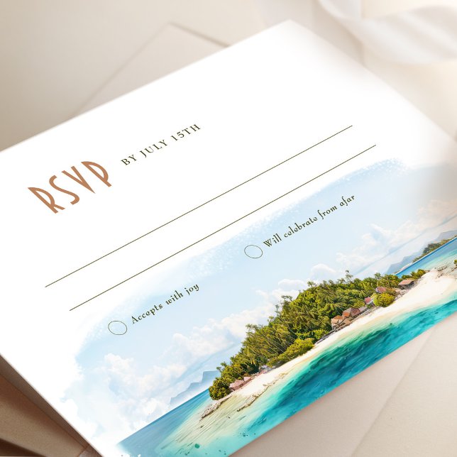 Fiji Island RSVP Wedding Insert Destination Invitation (Creator Uploaded)