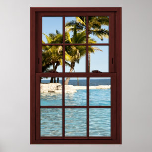 Fiji Island View #2 of 3 Picture Window Illusion Poster