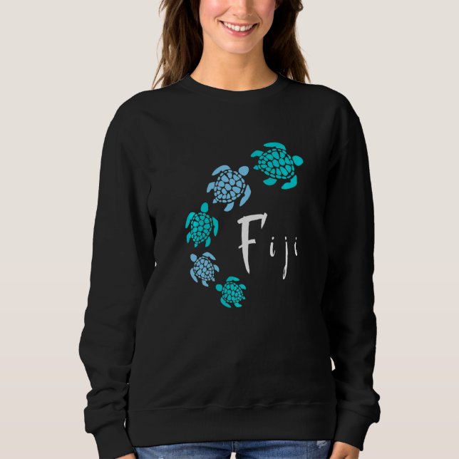 Fiji Islands Blue Turtle Fiji Sweatshirt (Front)