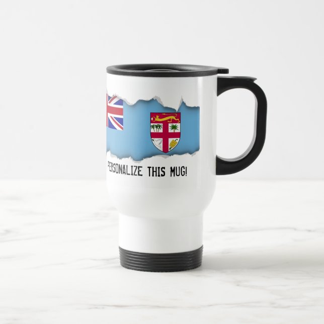 Fiji Islands Flag Travel Mug (Right)