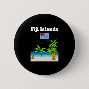 Fiji Islands Lover Travel Souvenir Fijian Flag Vac Button
