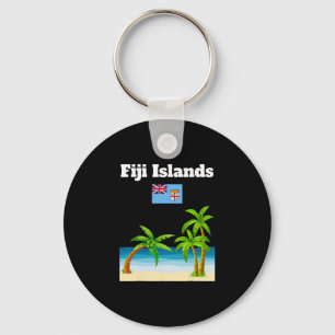 Fiji Islands Lover Travel Souvenir Fijian Flag Vac Keychain