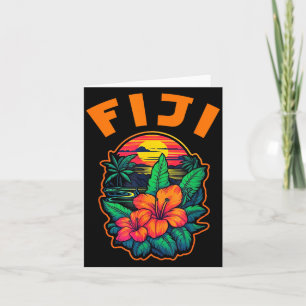 Fiji Islands Pacific Ocean Trocal Flowers Beach Va Card