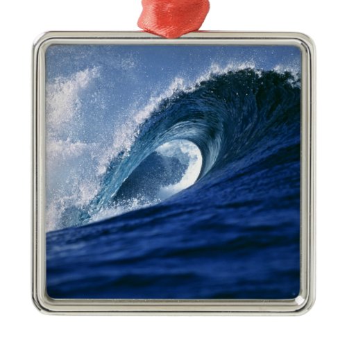 Fiji Islands, Tavarua, Cloudbreak. A wave Metal Ornament
